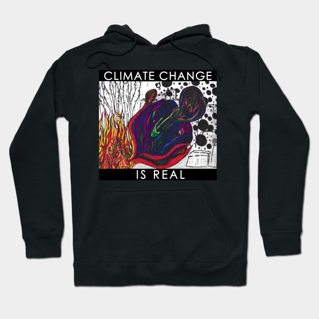 Climate Change is Real Hoodie by Go Ask Alice Psychedelic Threads